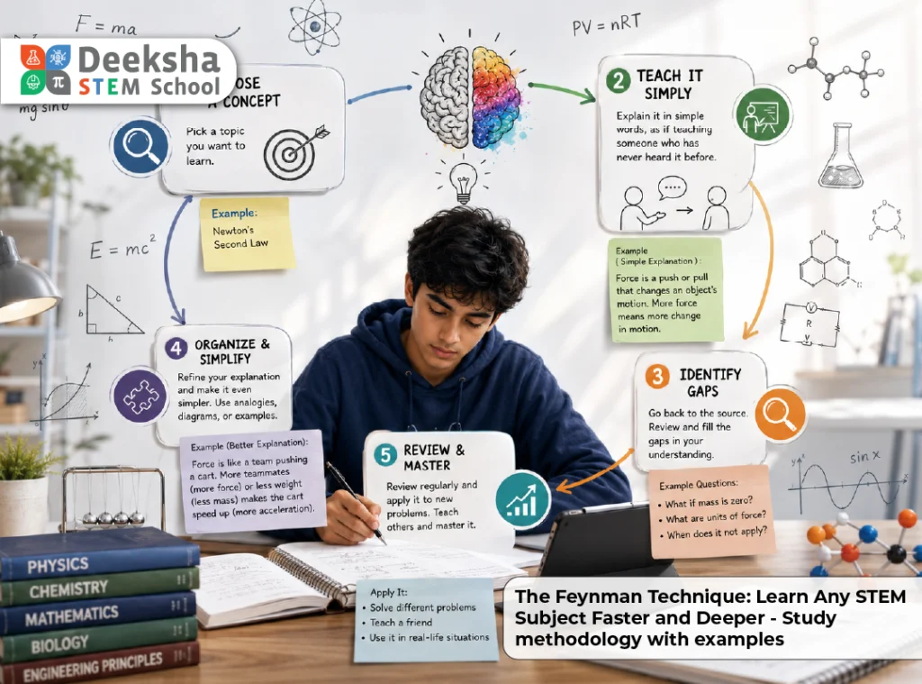 The Feynman Technique Learn Any STEM Subject Faster and Deeper - Study methodology with examples